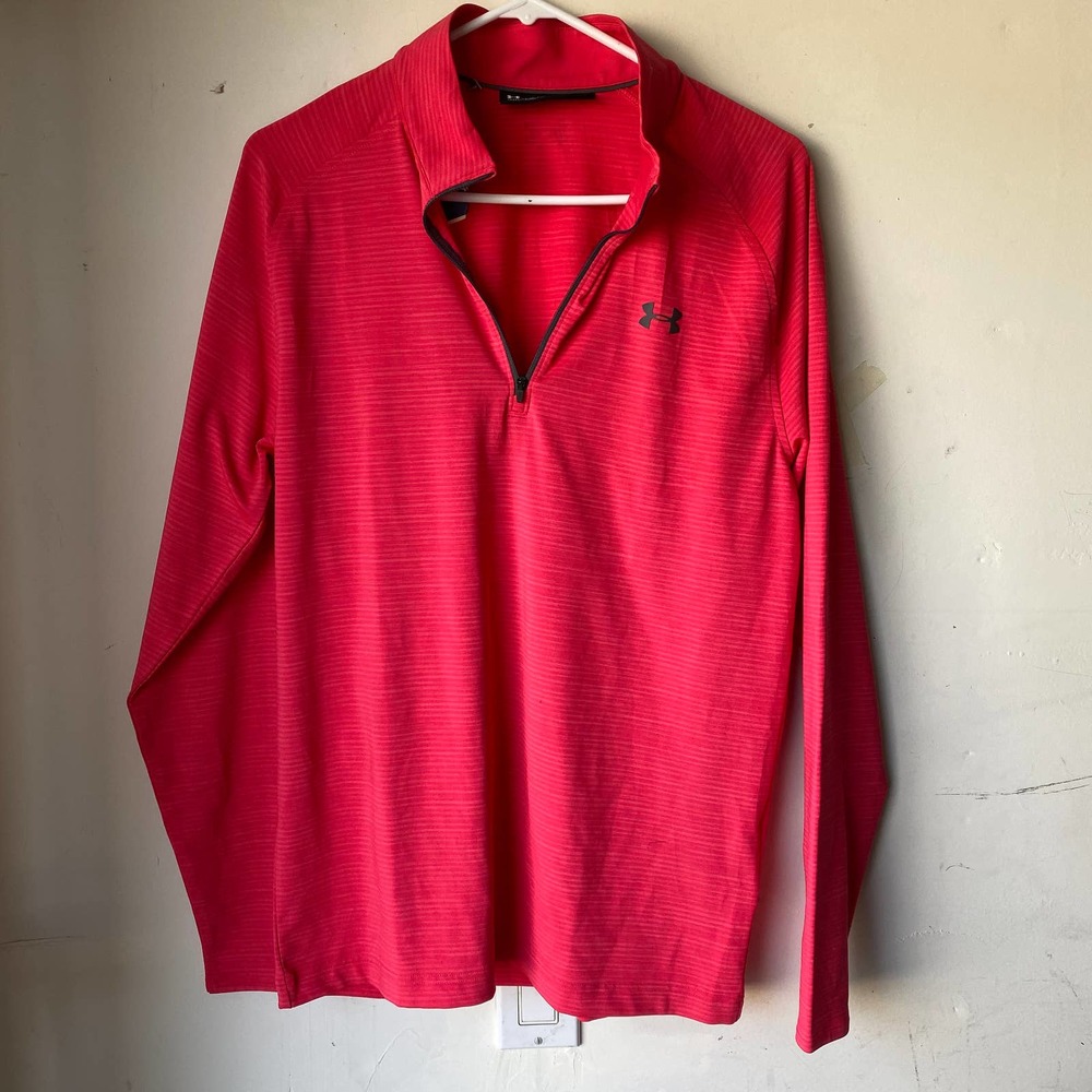 Under armor small zip up long sleeve mens